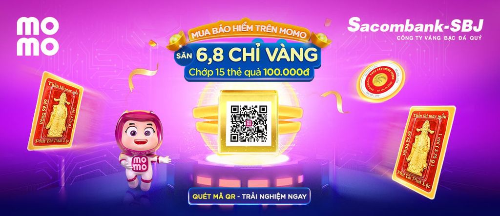 MUA BẢO HIỂM ONLINE TRÊN MOMO - RINH LỘC VÀNG PHÁT TÀI