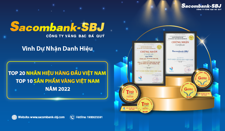 Sacombank-SBJ xuất sắc nhận danh hiệu “Sản phẩm vàng, dịch vụ vàng năm 2022”