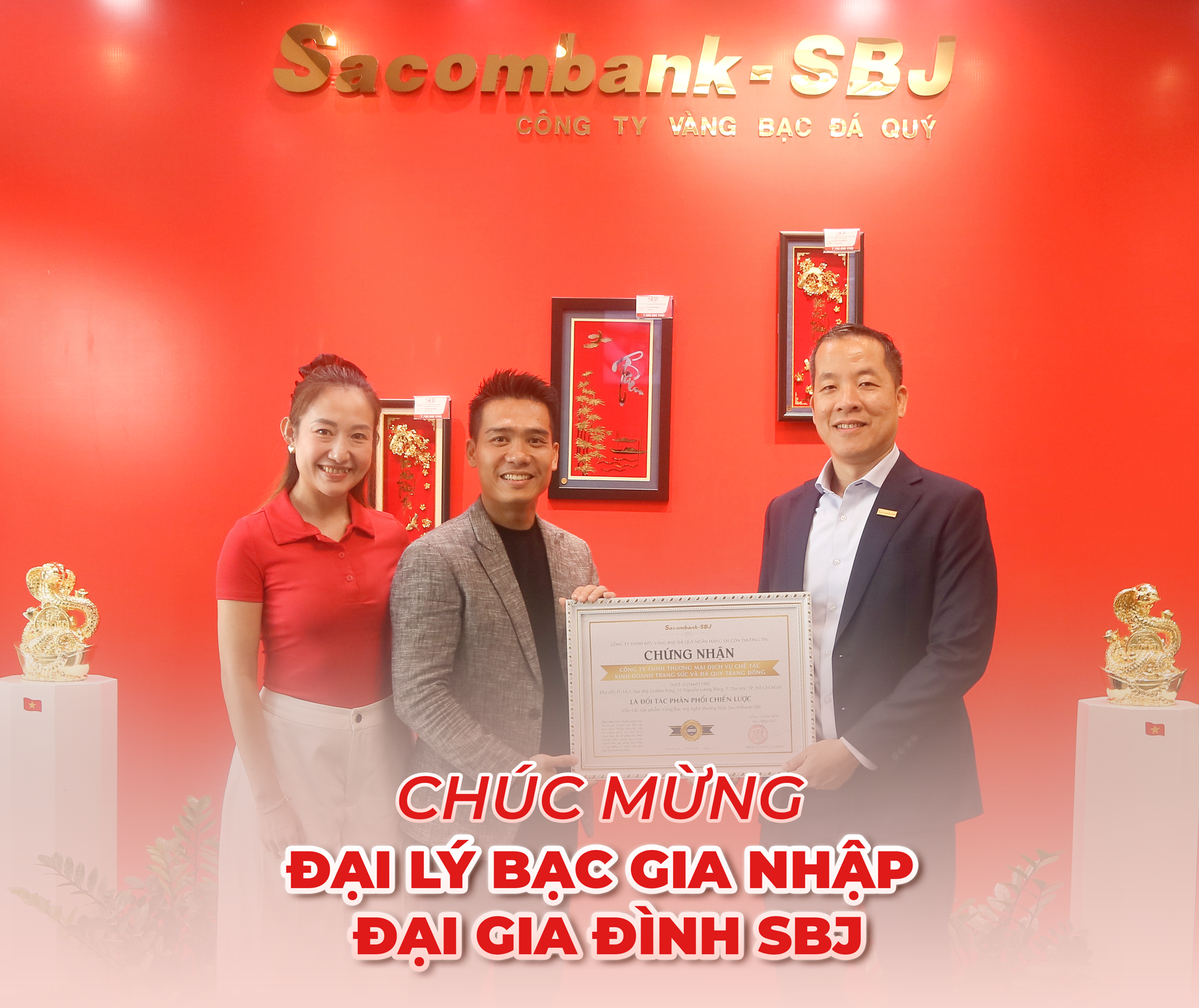 Chào mừng thành viên đại lý bạc gia nhập đại gia đình SBJ
