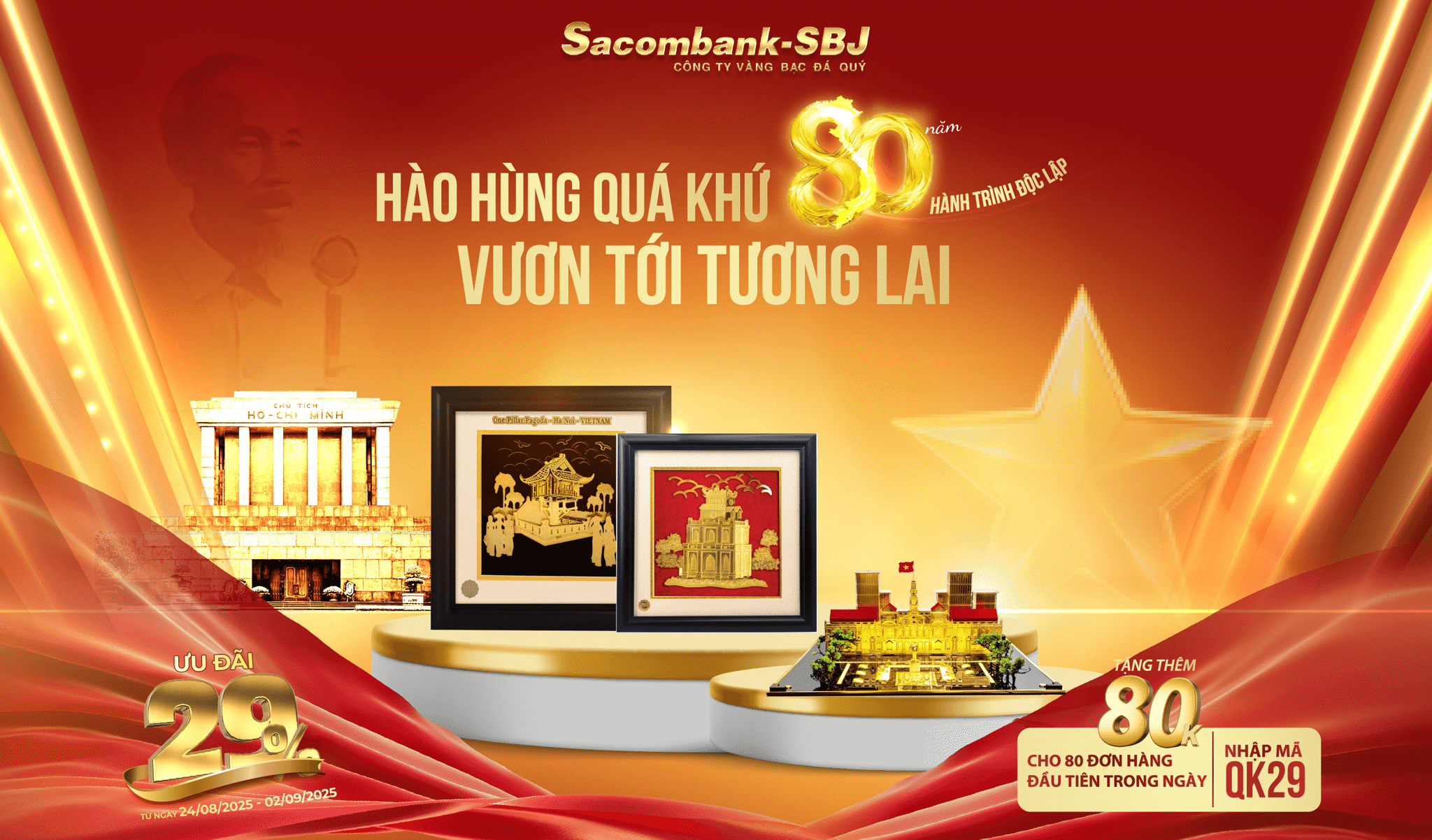 CHƯƠNG TRÌNH CHÀO MỪNG 80 NĂM QUỐC KHÁNH NƯỚC VIỆT NAM HÀO HÙNG QUÁ KHỨ - VƯƠN TỚI TƯƠNG LAI