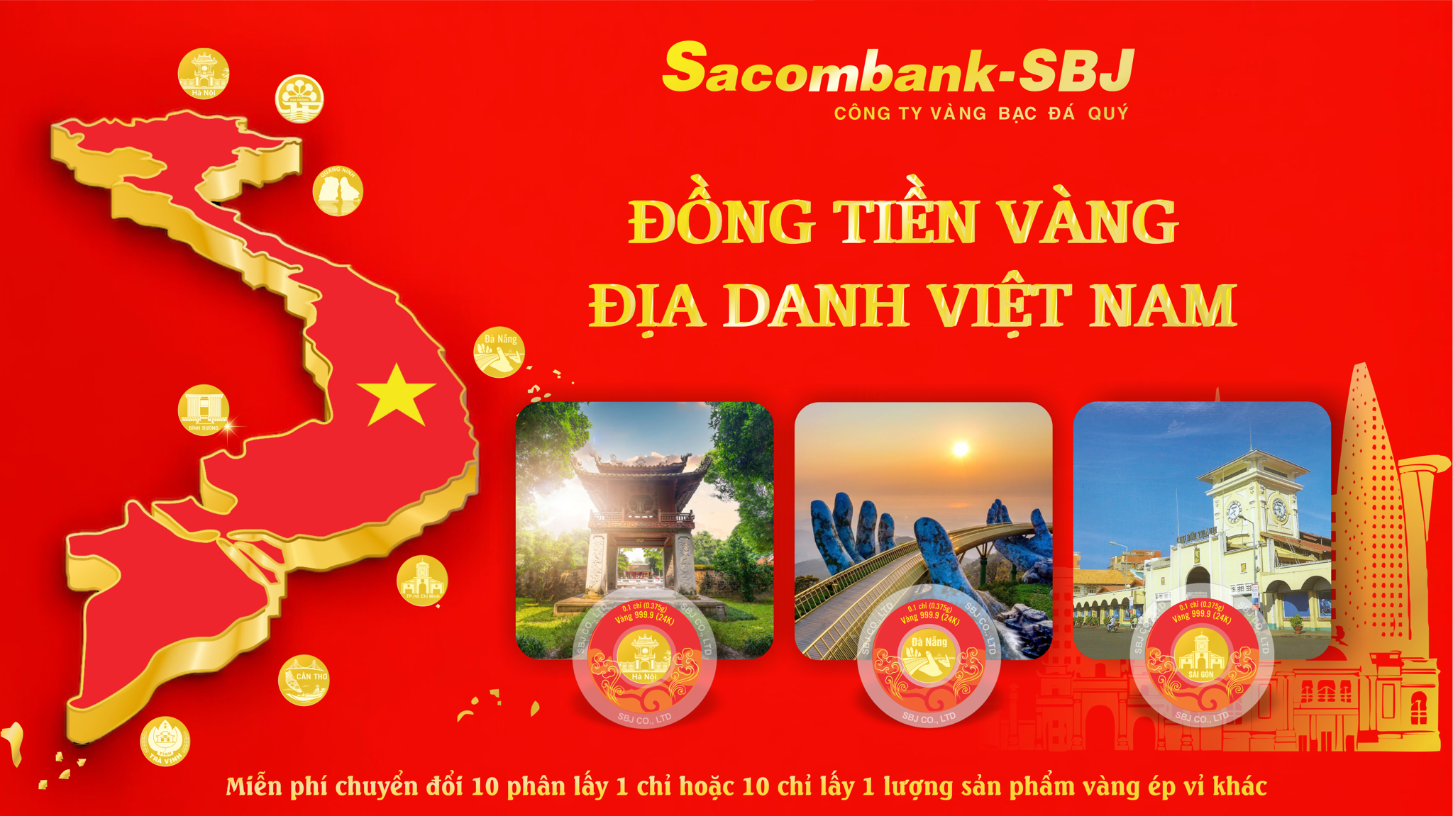 SACOMBANK - SBJ RA MẮT BỘ ĐỒNG TIỀN VÀNG ĐỊA DANH VIỆT NAM DÀNH CHO NGƯỜI ĐAM MÊ SƯU TẬP