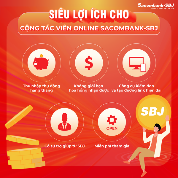 Có Nguồn Thu Nhập Thụ Động Hiệu Quả Khi Trở thành CTV Online Sacombank-SBJ