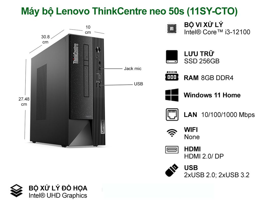 PC Lenovo ThinkCentre neo 50s Gen 3 11SY-CTO thông tin tổng quan