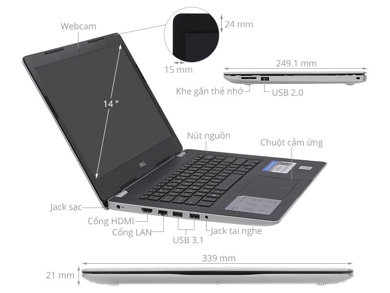 Laptop Dell Inspiron 3493 N4I7131W