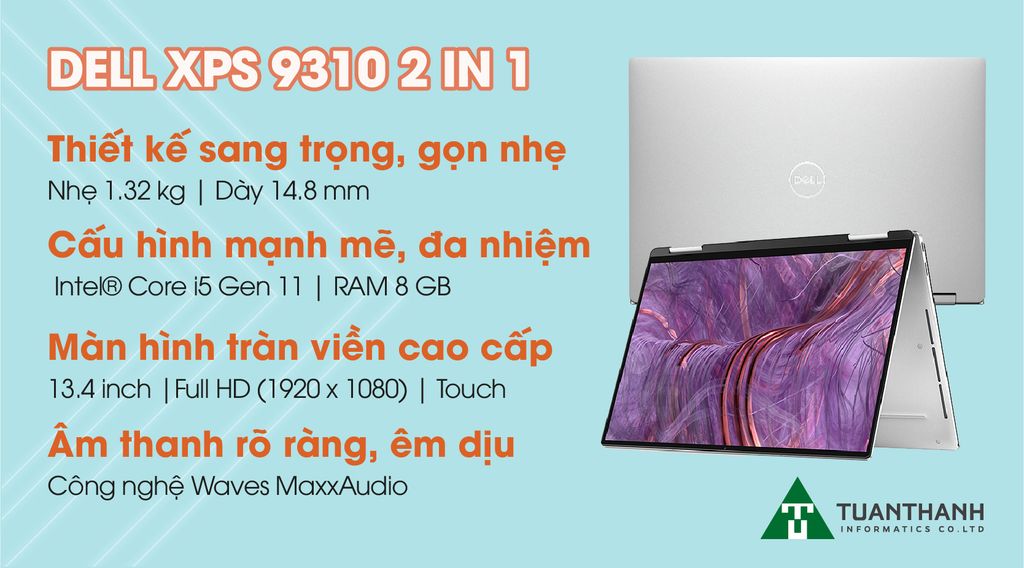 Laptop Dell XPS 13 9310 2 in 1 (70270654) tổng quan