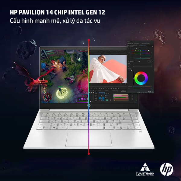 hình ảnh thực tế sản phẩm laptop HP Pavilion 14-dv2036TU - 6K772PA
