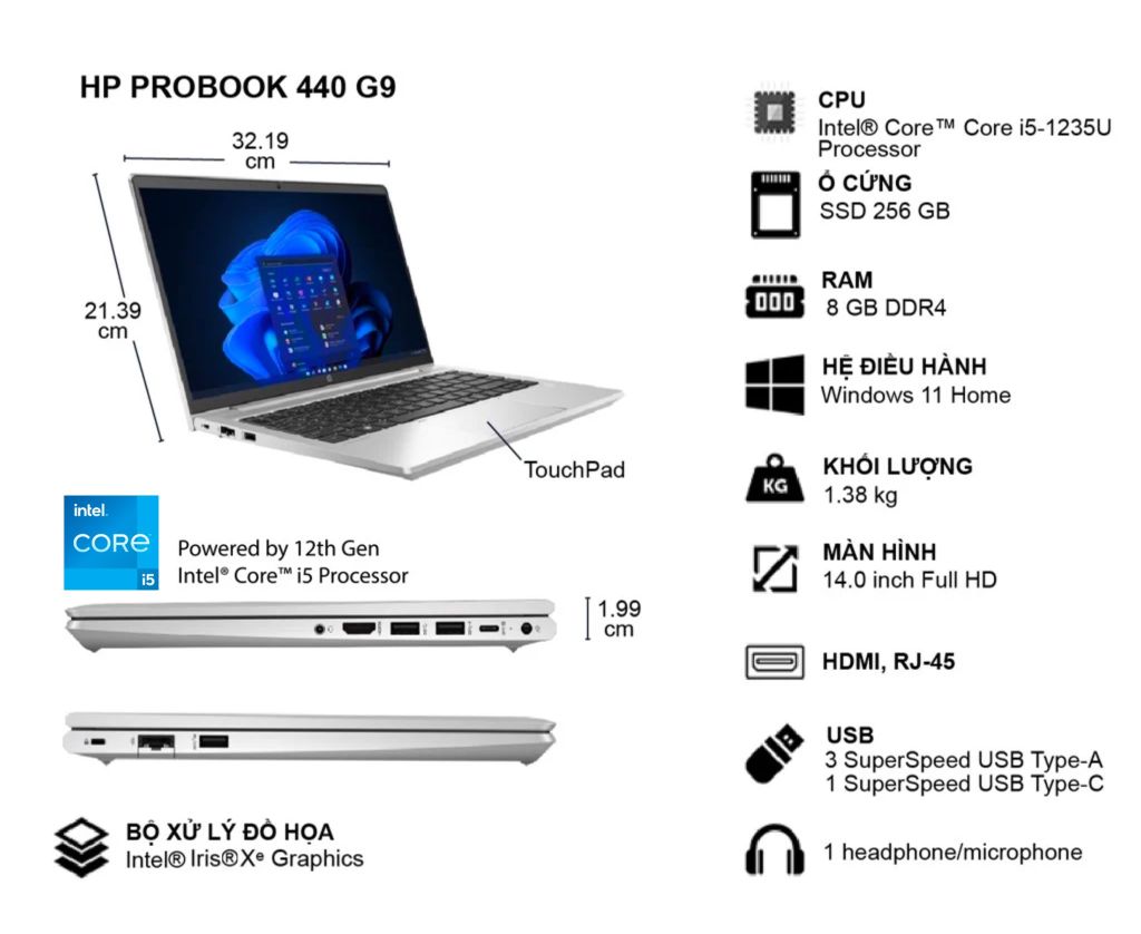 Đánh giá laptop HP ProBook 440 G9 6M0X2PA chính hãng