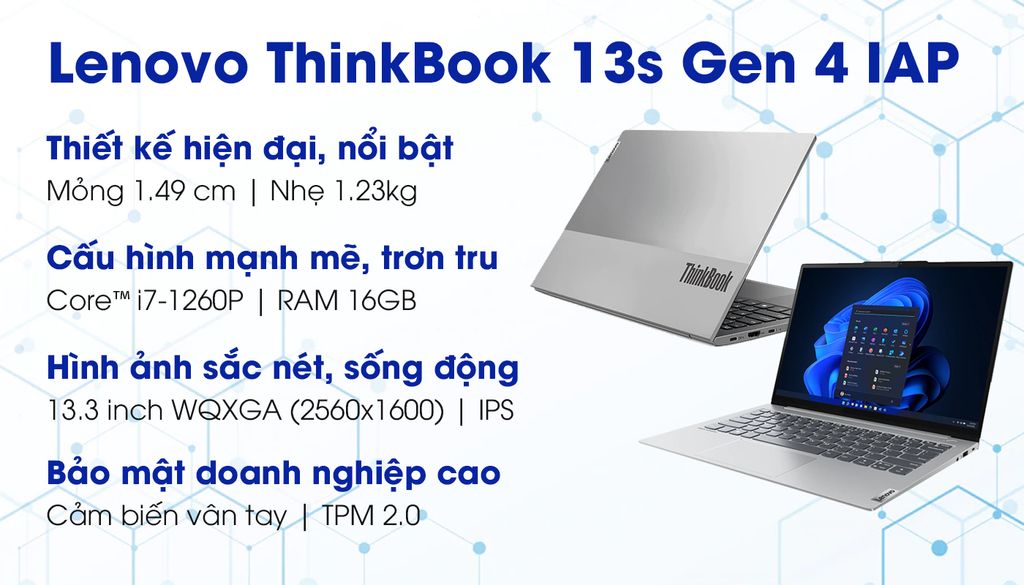 Laptop Lenovo ThinkBook 13s Gen 4 IAP 21AR005PVN thông tin tổng quan