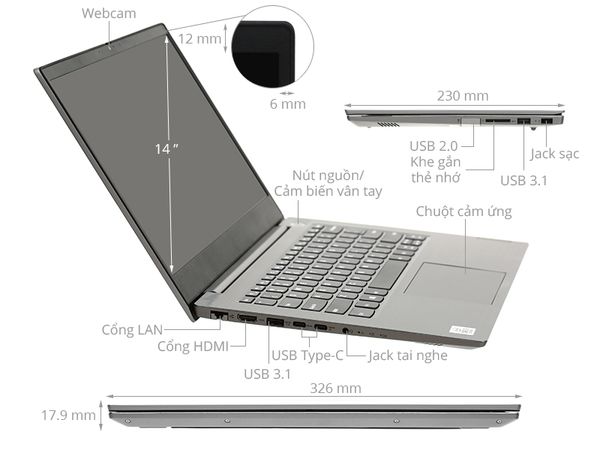 Laptop Lenovo ThinkBook 14 G2 ITL i3 20VD00XWVN
