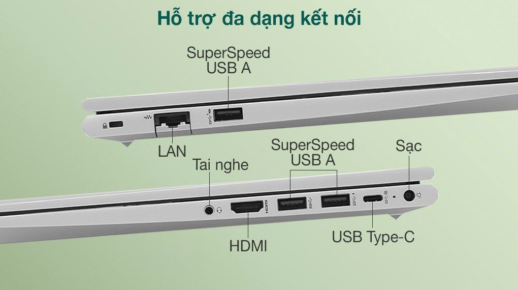 HP Probook 440 G8 i3 51X00PA cổng kết nối đa dạng