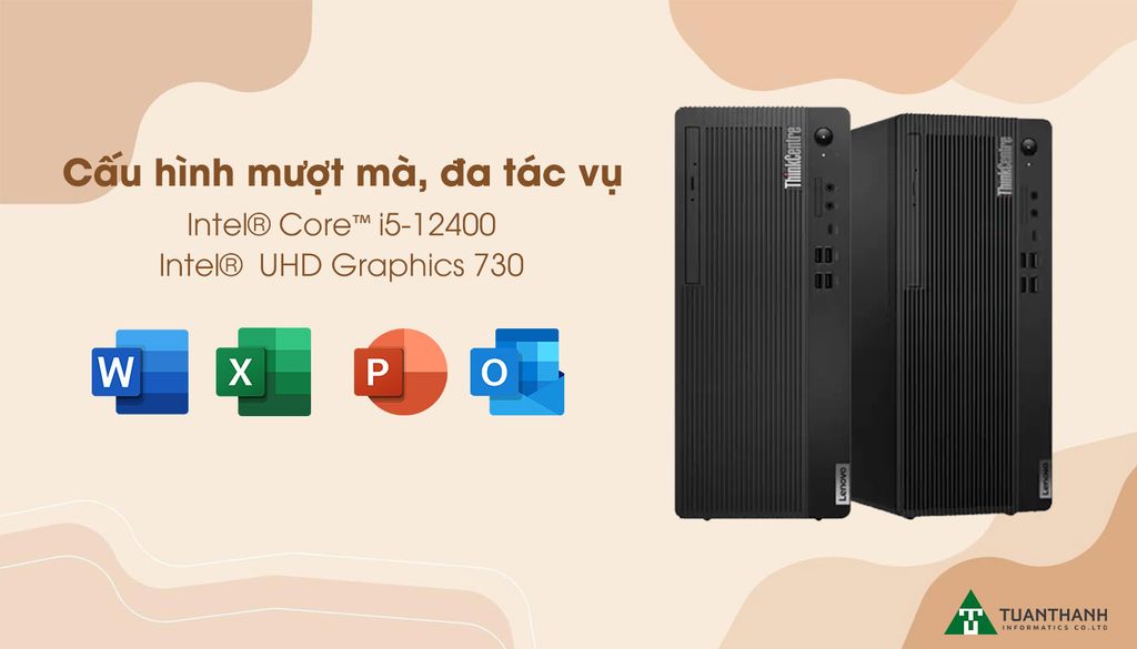 PC Lenovo ThinkCentre M70t Gen 3 sở hữu hiệu suất mượt mà