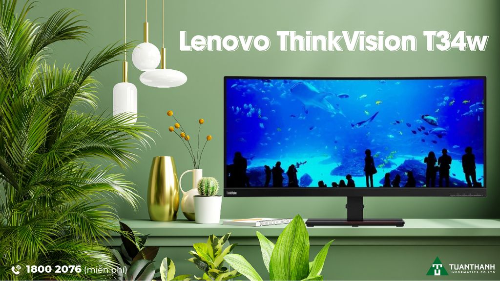 Màn hình Lenovo ThinkVision T34w-20 34 inch (61F3GAR1WW)