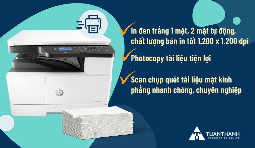 Máy in a3 HP LaserJet M440dn đa chức năng tiện lợi