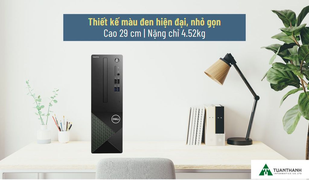 Thiết kế hiện đại, nhỏ gọn của máy tính bộ Dell Vostro 3710 i3 12100