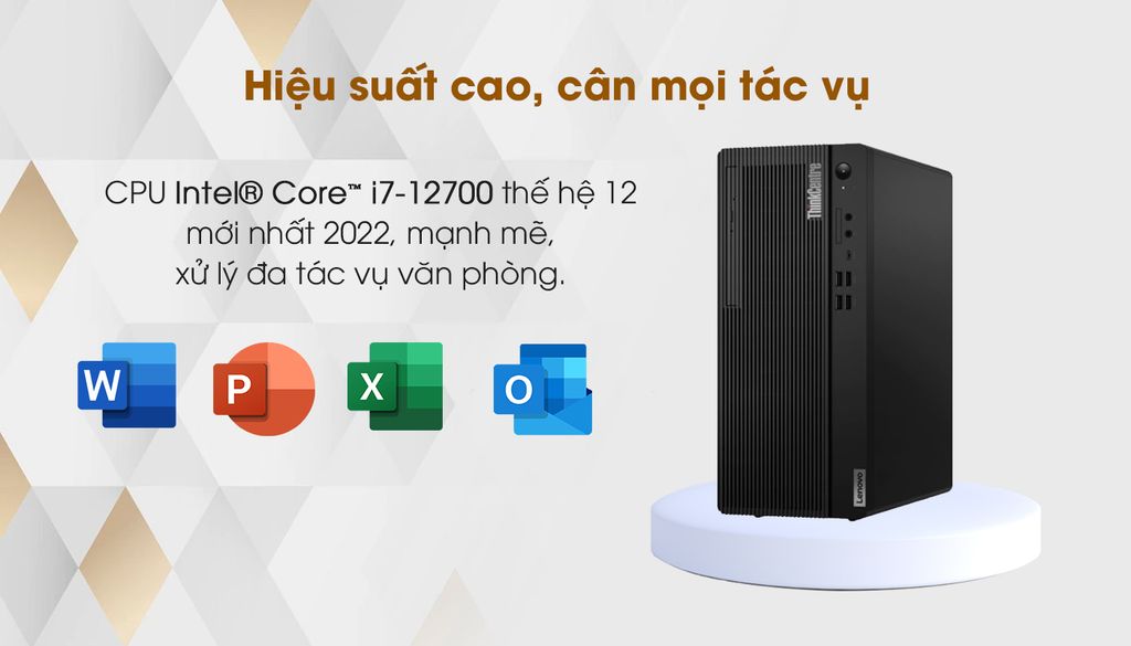 PC Lenovo ThinkCentre M70t Gen 3 TWR sở hữu hiệu suất tốc độ cao