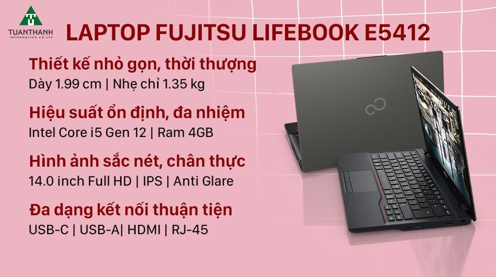 Laptop Fujitsu LifeBook E5412 FPC07600DK thông tin tổng quan