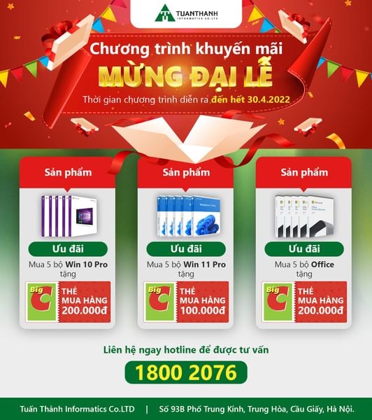 Ưu đãi tưng bừng, chào mừng Đại Lễ 30/04