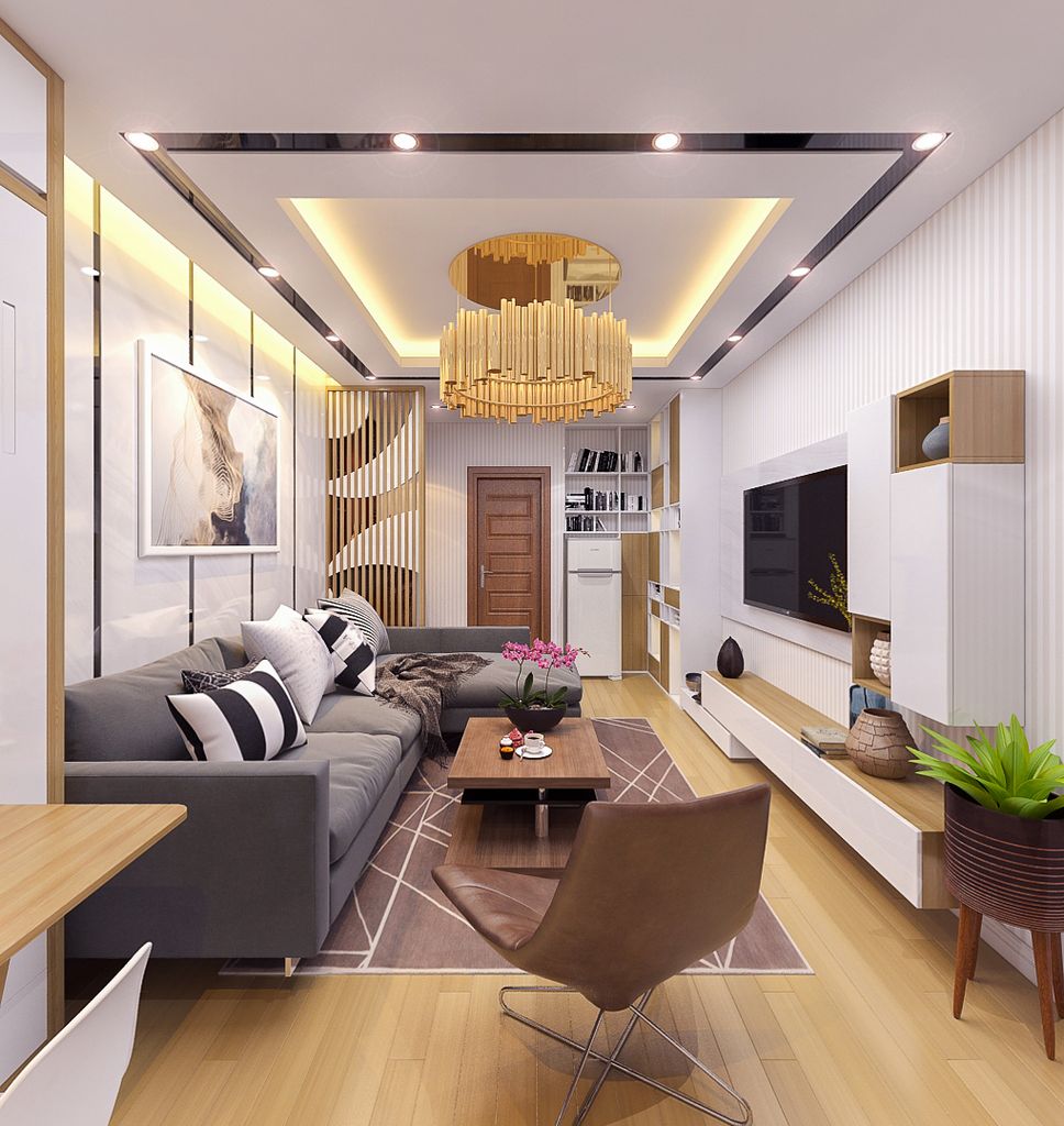 Thiết kế căn hộ đi theo phong cách tối giản.