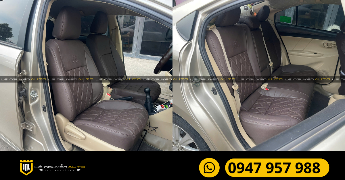 3. Quy trình bọc ghế da xe Toyota Vios tại Lê Nguyễn Auto