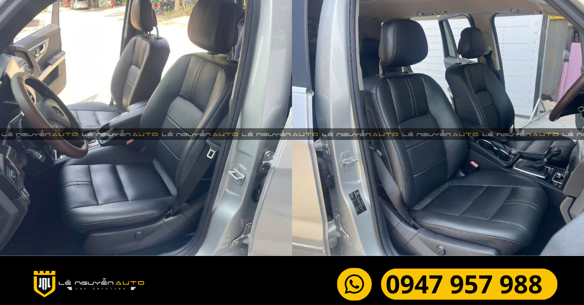 2. Quy trình bọc ghế da bò Ý cho Mercedes GLK