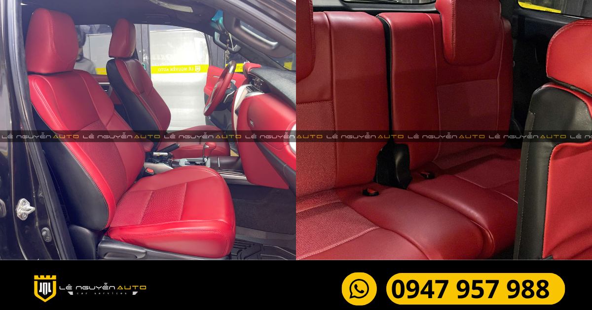 3. Quy trình bọc ghế da Toyota Fortuner tại Lê Nguyễn Auto