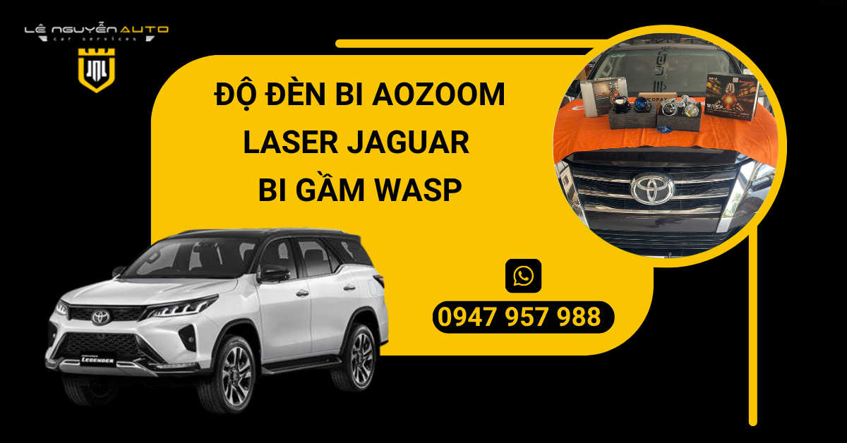 5. Độ đèn bi Aozoom laser Jaguar bi gầm wasp