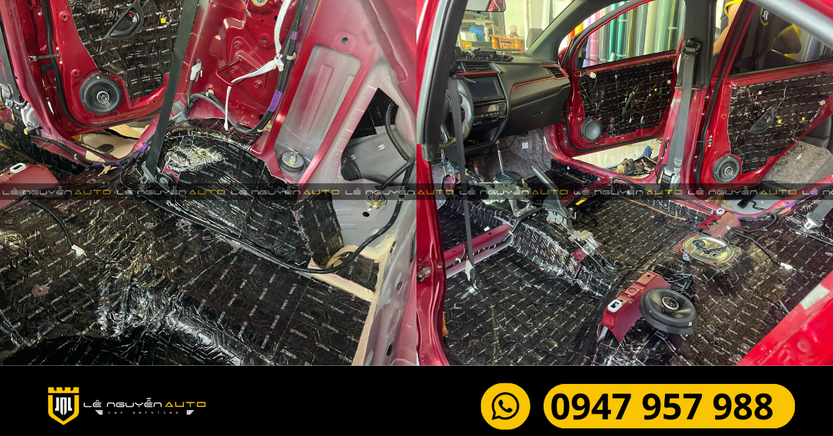 3. Quy trình dán cách âm chống ồn tại Lê Nguyễn Auto
