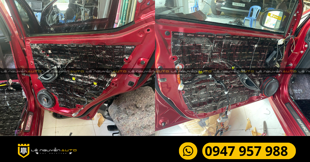 2. Các vị trí cần cách âm chống ồn cho xe Toyota Brio