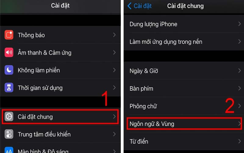 Chuyển vùng ngôn ngữ trên iPhone sang tiếng Anh