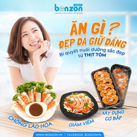 BÍ QUYẾT NUÔI DƯỠNG SẮC ĐẸP TỪ THỊT TÔM