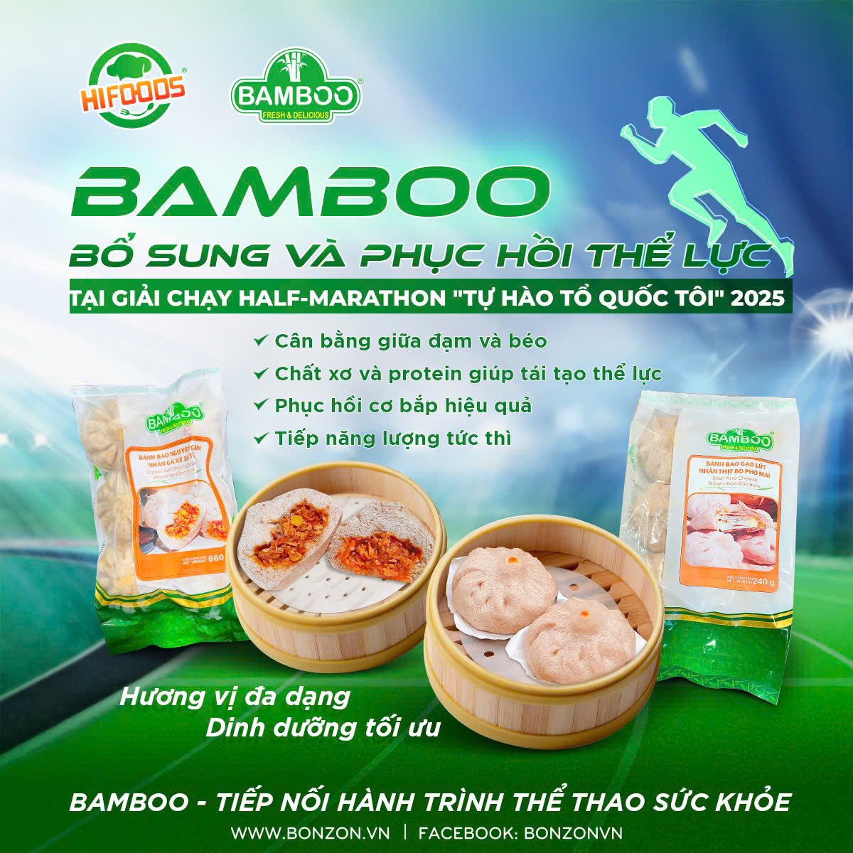 BAMBOO – BỔ SUNG VÀ PHỤC HỒI THỂ LỰC CHO CÁC VẬN ĐỘNG VIÊN TẠI GIẢI CHẠY HALF-MARATHON