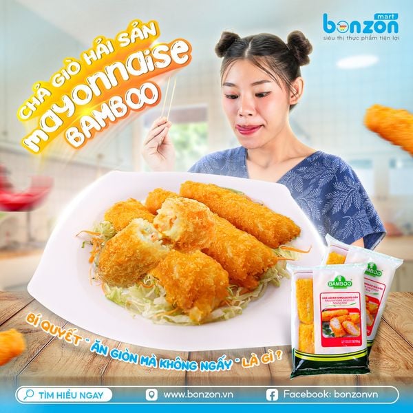 Chả Giò Hải Sản Mayonnaise BAMBOO – Bí Quyết “Ăn Giòn Mà Không Ngấy” Là Gì? 🦐🥢