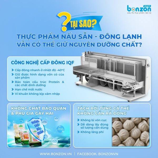 Tại sao thực phẩm nấu sẵn vẫn giữ nguyên dưỡng chất?