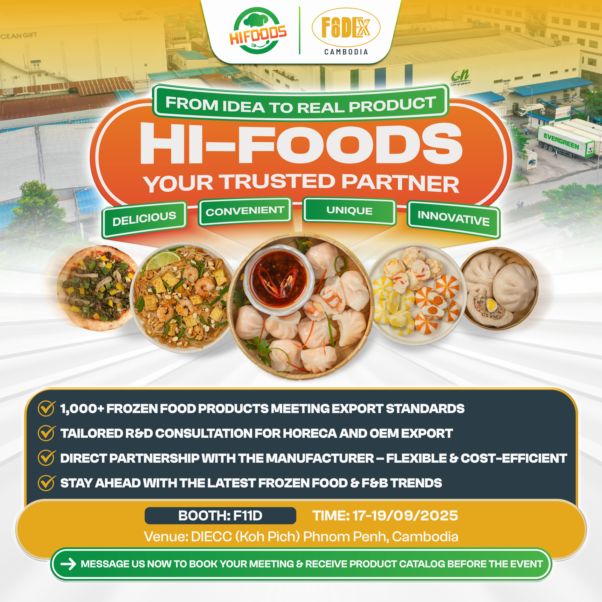HI-FOODS X FOODEX CAMBODIA 2025 – GIẢI PHÁP THỰC PHẨM ĐÔNG LẠNH CHO F&B, BÁN LẺ & OEM!