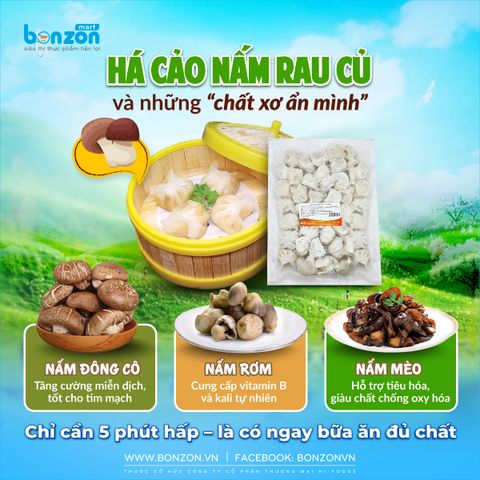 Há Cảo Nấm Rau Củ – Những “Chất Xơ Ẩn Mình”