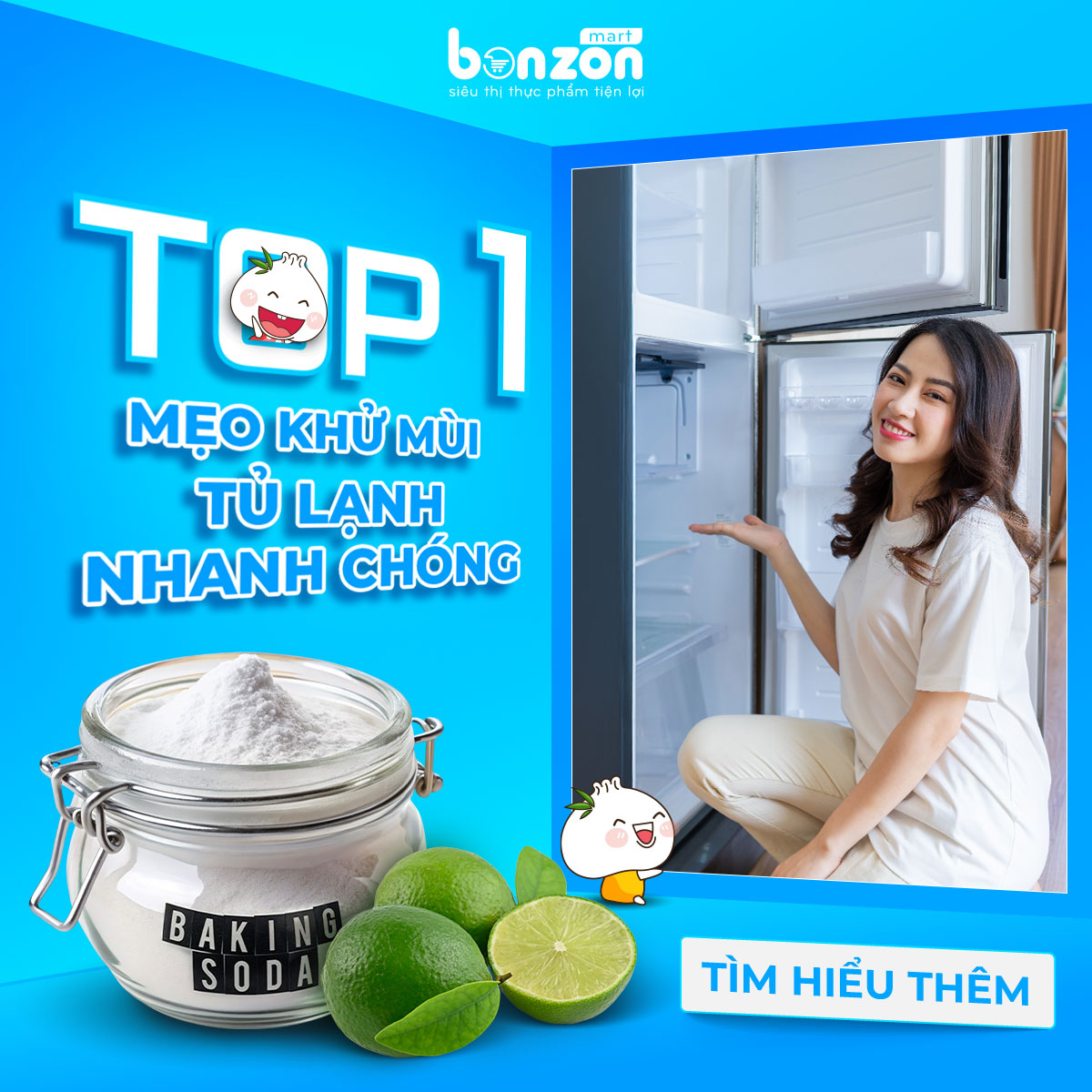 Top 1 -  Mẹo khử mùi tủ lạnh nhanh chóng