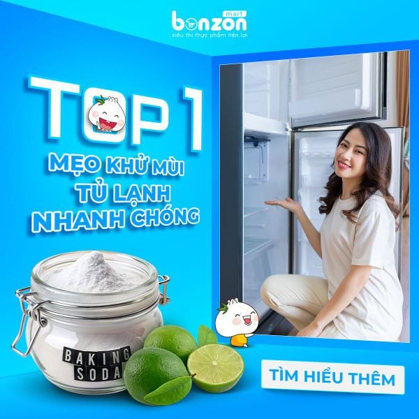 Top 1 -  Mẹo khử mùi tủ lạnh nhanh chóng