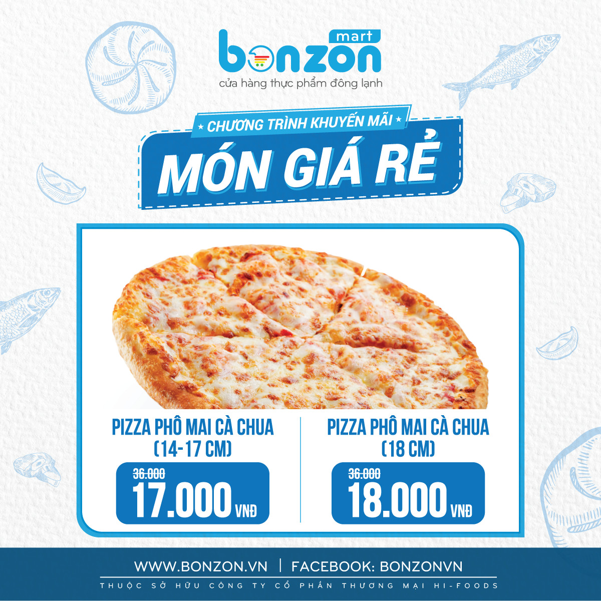 Chương trình khuyến mãi MÓN GIÁ RẺ giảm giá PIZZA 