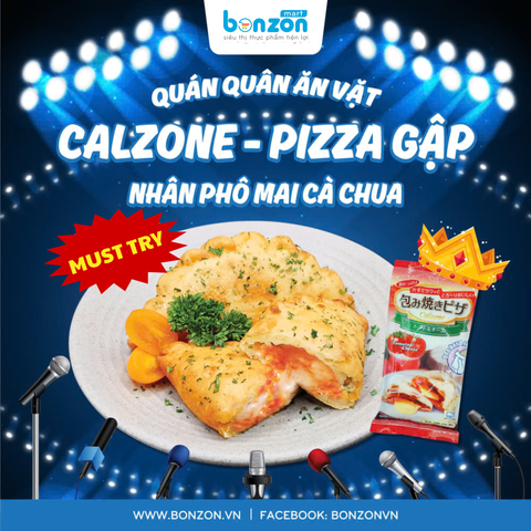 QUÁN QUÂN ĂN VẶT – CALZONE PIZZA GẬP PHÔ MAI CÀ CHUA