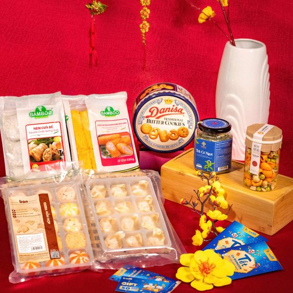 Gói Quà Tết Khai Lộc Ngũ Vị - Tiệc Chiên Nhộn Nhịp, Lẩu Đậm Vị, Tết Đong Đầy Niềm Vui