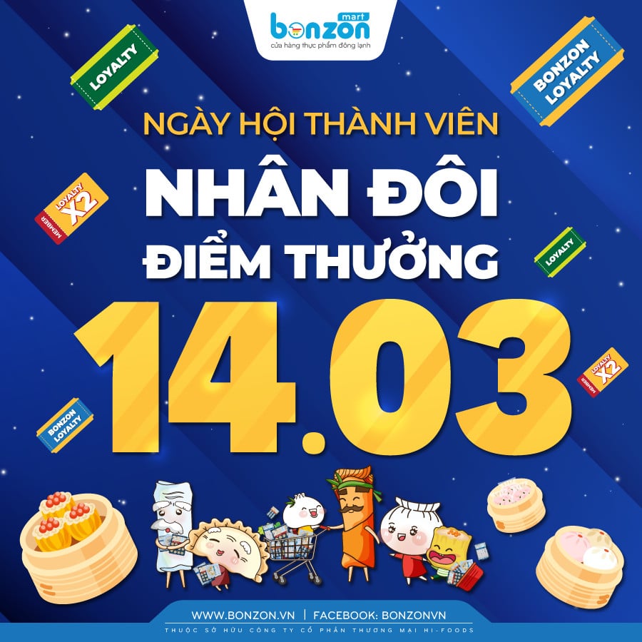 NGÀY HỘI THÀNH VIÊN - NHÂN ĐÔI ĐIỂM THƯỞNG