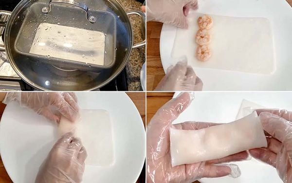 cách làm bánh cuốn hải sản tôm dimsum