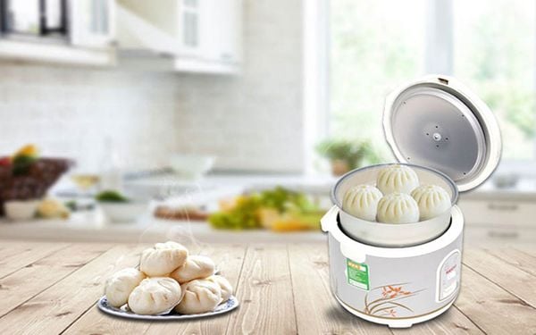 hướng dẫn hấp bánh bao bằng nồi cơm điện