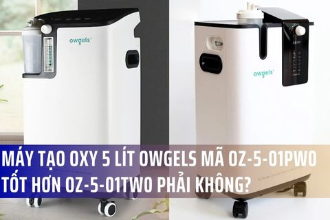 Máy tạo oxy 5 lít Owgels mã OZ-5-01PW0 tốt hơn OZ-5-01TW0 phải không?