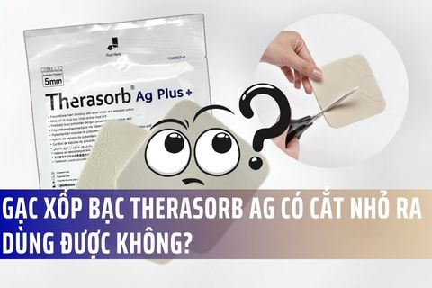 Gạc xốp bạc Therasorb Ag để nguyên miếng dùng hay cắt nhỏ ra được?