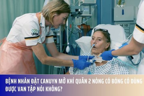 Bệnh nhân đặt canuyn mở khí quản 2 nòng có bóng có dùng được van tập nói không?