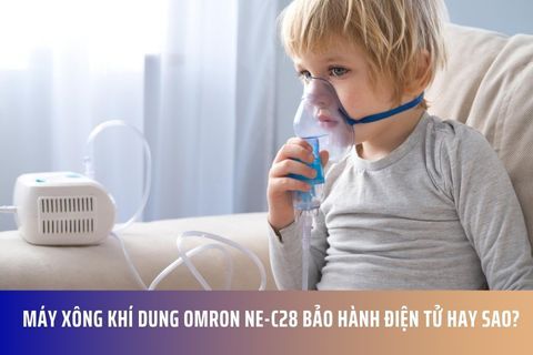 Máy xông khí dung Omron NE-C28 bảo hành điện tử hay sao?