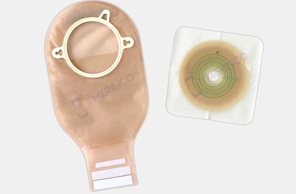 Bộ túi hậu môn nhân tạo HMNT 2 mảnh Ostomy Care (khóa dán)