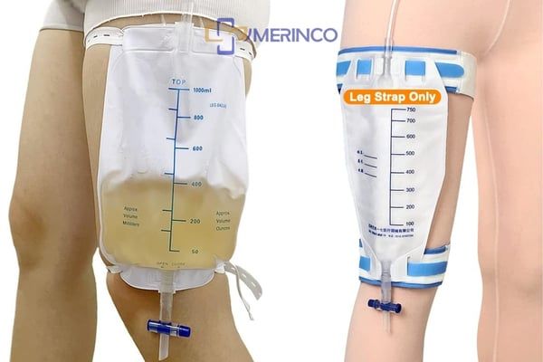 Dây dẫn của túi đựng nước tiểu buộc chân có dài không?