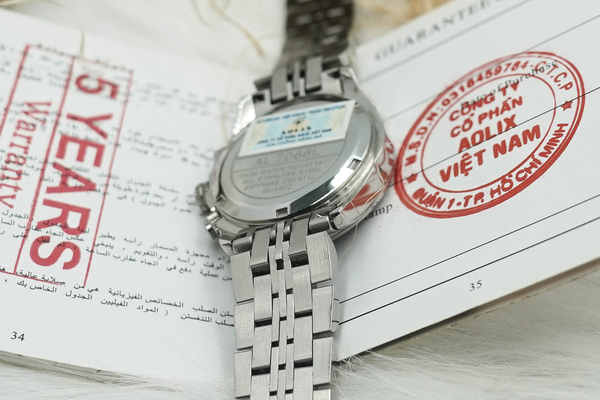 đồng hồ nữ dây thép chronograph 6 kim Aolix al-7066l sapphire bảo hành chính hãng